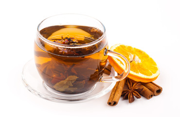 Cup of tea isolated on white