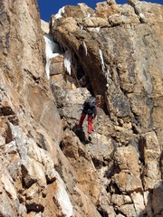 Climber on the route.