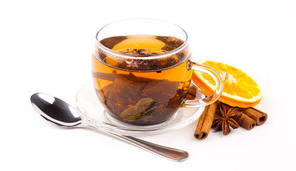 Cup of tea isolated on white