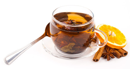 Cup of tea isolated on white