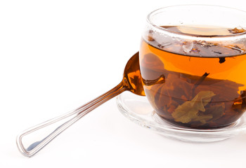 Cup of tea isolated on white