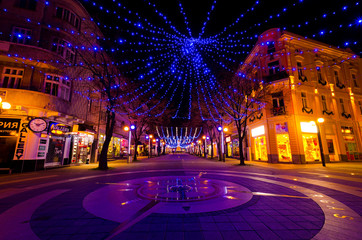 Christmas decorations in Burgas
