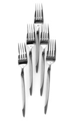 a set of forks isolated on white