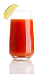 Bloody Mary cocktail isolated on white