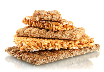 tasty sweets (kozinaki), isolated on white