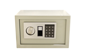 Small safe with numpad isolated.