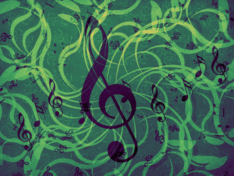Music floral background