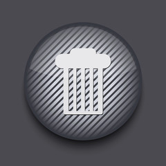 Vector app circle striped icon on gray background. Eps 10