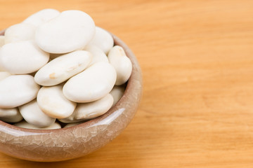 large lima beans in bowl on table