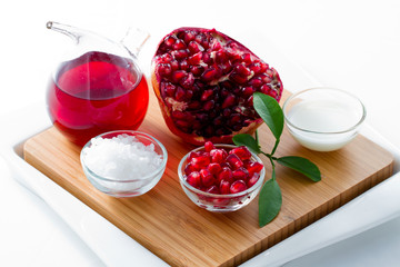 Organic cosmetics - pomegranate, alternative medicine