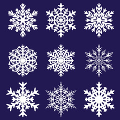 Naklejka na ściany i meble Christmas background. Snowflakes.