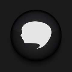 Vector version. Bubble face icon. 