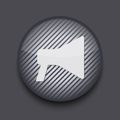 Vector app circle striped icon on gray background. Eps 10