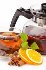 Cup of tea isolated on white