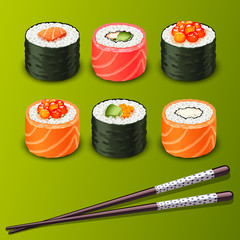 sushi set icons