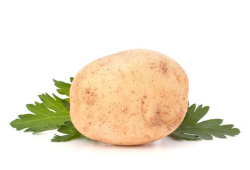 potato and parsley leaves