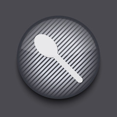 Vector app circle striped icon on gray background. Eps 10