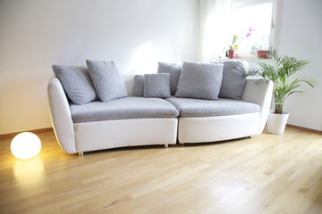 Wohnzimmer mit Designer Sofa