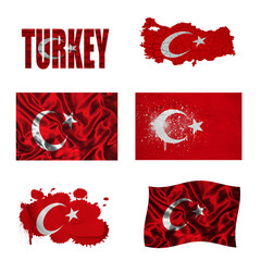 Turkish flag collage