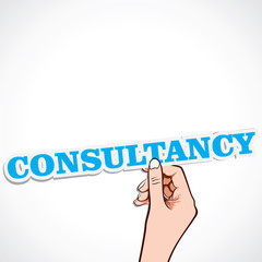 consultancy work in hand stock vector