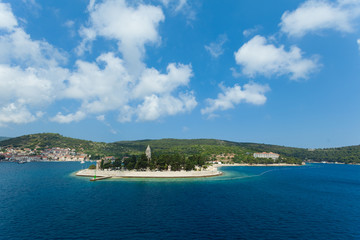 Small Catholic monastery on island Vis, Croatia.