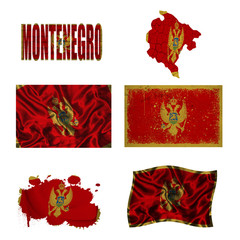 Montenegrin flag collage
