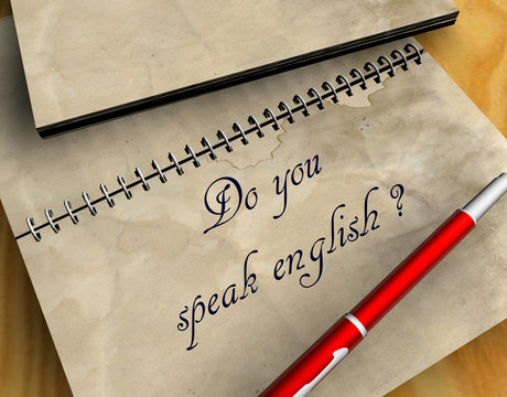 3D Notizblock - Do you speak english