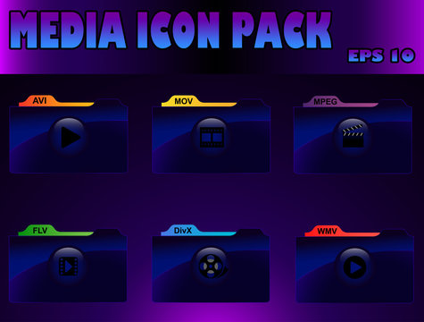 Media icon pack
