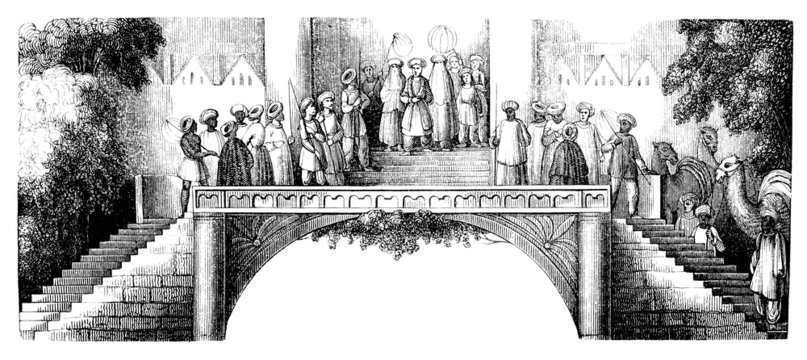1001 Nights - A scene : Palace Stairs