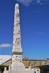 The obelisk of the city Lecce in Puglia in Italy