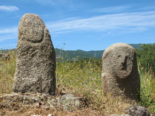 Menhire, Filitosa, Korsika, Frankreich