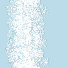 Seamless pattern with winter snowflakes for your design