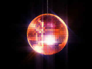 Party disco mirrored ball on chain