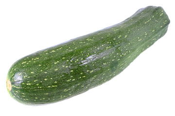 Black  vegetable marrow on white background.