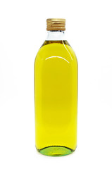 Olive oil bottle isolated on white