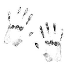 Black hands imprints