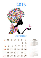 Fashion girls 2013 calendar year, november
