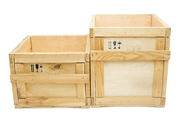 wooden boxes post package