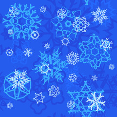 Seamless pattern with snowflakes