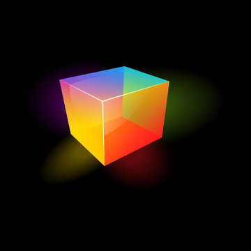 Colored Glass Cube