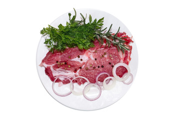 Raw steak