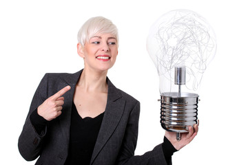 frau mit idee