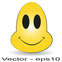 Vector conceptual yellow of smiley face isolated