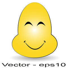Vector conceptual yellow of smiley face isolated
