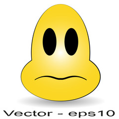 Vector conceptual yellow of smiley face isolated