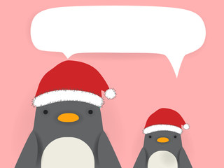Penguin - x mas greeting card