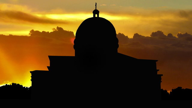 Moldova Nativity Cathedral of Chisinau sunrise