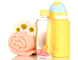 Obraz na płótnie Canvas Baby cosmetics isolated on white