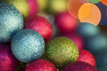 Glitzerkugeln mit Bokeh