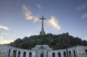 Christian Cross at Valley of the Fallen El Escorial Madrid.